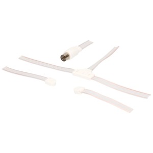 Antenna dipolo FM Schwaiger, bianca, lunghezza 1.8m per una migliore ricezione radio.