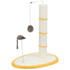 Arbre à chat Trixie avec tronc en sisal, hauteur 50 cm, avec souris et balle jouet.