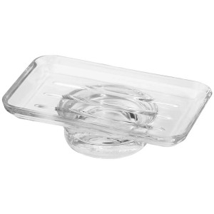 Portasapone in vetro Diaqua Chic 07/14 per il bagno.