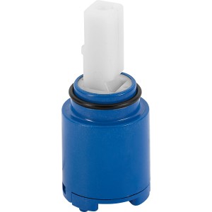 Cartuccia ceramica 26mm per miscelatore lavabo, blu/bianca, per controllo flusso e temperatura.