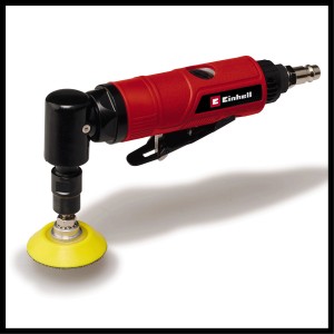 Smerigliatrice angolare pneumatica Einhell TC-PA 50 con disco abrasivo e carta vetrata.