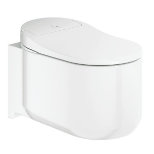 WC doccia Grohe Sensia Arena bianco con coperchio chiuso, sospeso.
