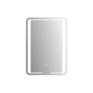 Specchio illuminato a forma di cristallo RoomLight II, 50x70 cm, con illuminazione a LED e interruttore a sensore.