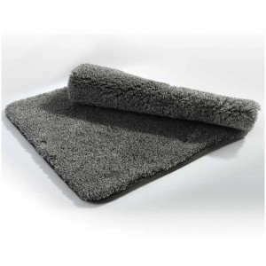 Tappeto bagno grigio Spirella Brizzolo, 60x90 cm, soffice e ad asciugatura rapida.