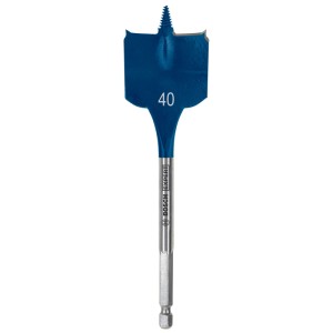 Bosch Flachfräsbohrer Expert Self Cut Speed, Ø 40 mm, blau-silber.