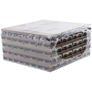 Paquet de dalles clipsables Gartec WPC Taupe, 30x30 cm, pour terrasse et balcon.