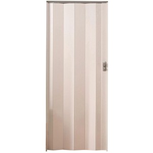 Porte accordéon Spacy, décor chaux blanchie, 84x205 cm. Porte gain de place pour intérieur.