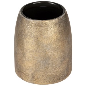 Wenko Zahnputzbecher Tremea aus Keramik in Bronze-Optik.