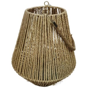 Lanterne décorative Coari en jute, Ø 27 cm, hauteur 30 cm, pour un éclairage d'ambiance.