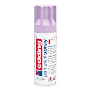 Spray permanente Edding 5200 color lavanda chiaro (finitura satinata) per vernici colorate.