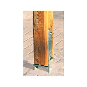 Set ancoraggi a H per carport Weka, 120x120 mm, per un ancoraggio sicuro di carport e tettoie nel terreno.