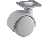 Rotella doppia da parquet con piastra Grigio chiaro 30 kg / Ø 40 mm