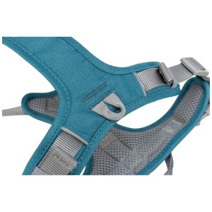 Pettorina per cani Trixie Premium Active color petrolio, traspirante e regolabile (60-75 cm).