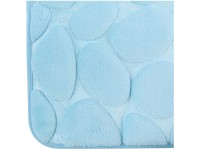 MSV Microfibre Badematte Kiesel Hellblau 40 x 60 cm