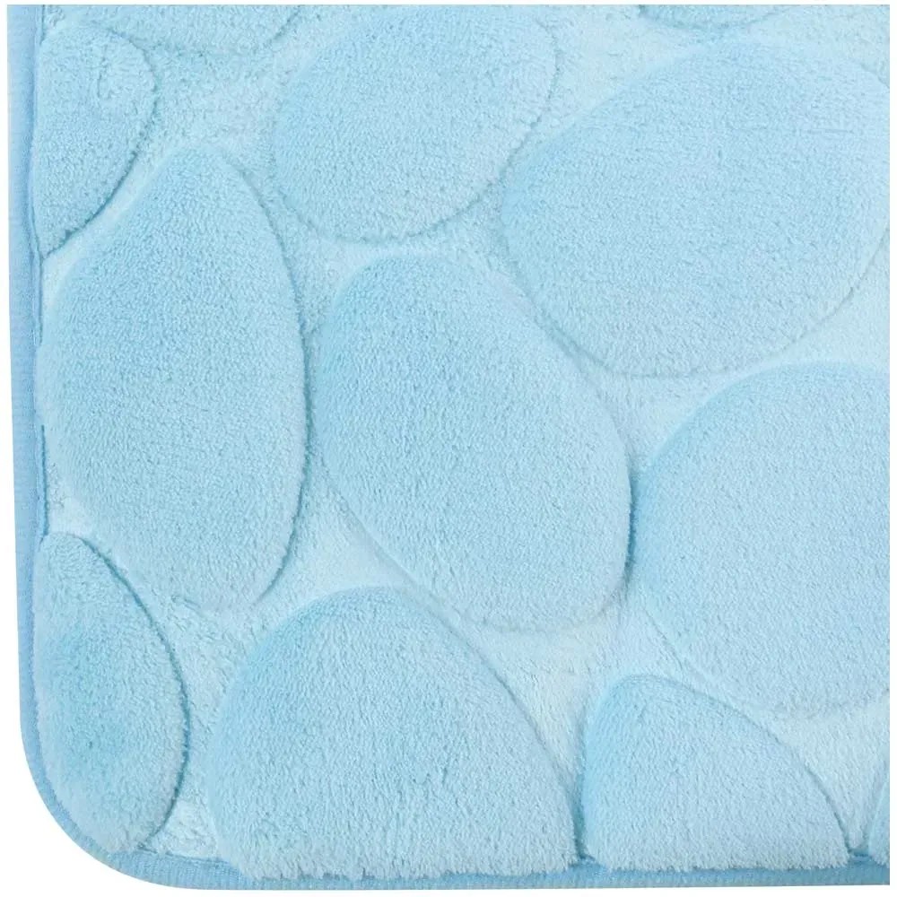 MSV Microfibre Badematte Kiesel Hellblau 40 x 60 cm kaufen bei OBI
