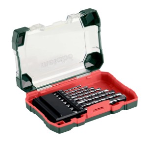 Metabo Coffret de 8 forets à pierre en carbure de tungstène dans un coffret en plastique.