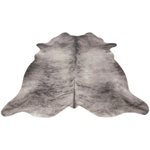 Tappeto in ecopelliccia Amarillo grigio-nero, 125x155 cm, effetto pelle di mucca, ideale come passatoia.