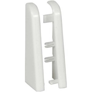 Weißes Endstück für Leisten (60x20mm), 2er-Set, Zubehör für Laminat & Parkett.