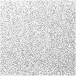 Dalle de plafond Decosa Gent blanche, 50x50cm, en polystyrène EPS avec texture fine.