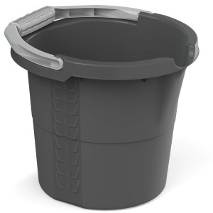 Secchio graduato Rotho Daily, 10 l, antracite. Secchio da cucina con scala e impugnatura morbida.
