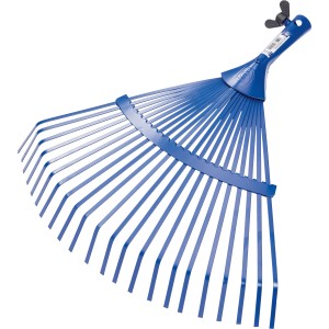 Blauer LUX Fächerbesen Classic mit 22 Zinken und 41,5 cm Arbeitsbreite.