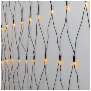 Rete luminosa LED Star Trading 3x3m con 200 LED bianco caldo per decorazioni esterne.