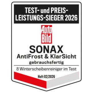 Auszeichnung für Sonax Xtreme Felgenreiniger Plus als Testsieger (Auto Bild).