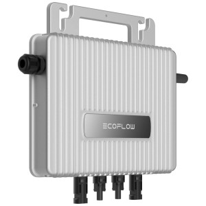 EcoFlow Stream Micro-inverter 600W versione CH per impianti solari, alloggiamento argento.