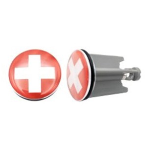 Diaqua Bonde universelle Swiss rouge, laiton/plastique, Ø 40mm, accessoire d'évier.