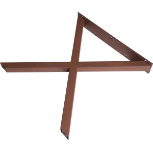 Gamba per tavolo a X, effetto ruggine, 700x710mm, per interni ed esterni.