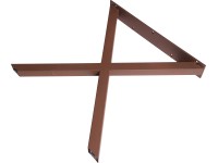 Tischuntergestell X-Form Rostoptik (HxB) 710 x 700 mm