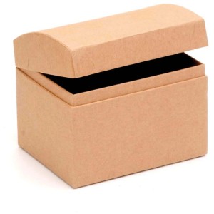 Boîte à bijoux ouverte en carton, 11,5x9x9,5cm, pour le bricolage et la décoration.