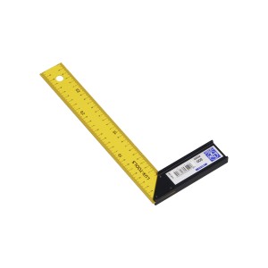 Équerre de menuisier LUX Classic, 30 cm, jaune, pour tracer et aligner les angles à 90°.