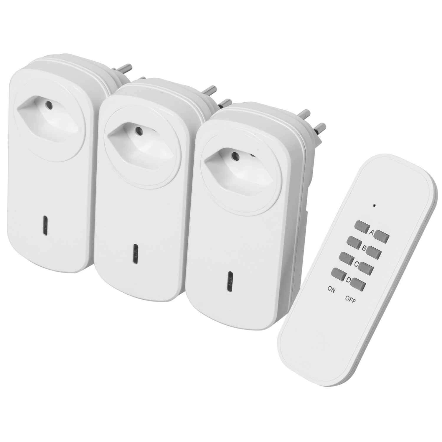 LOT DE 3 PRISES TELECOMMANDEES COMFORT-LINE + 1 TELECOMMANDE - IP20