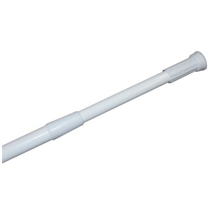 Barre de douche MSV en aluminium blanc, extensible de 140 à 260 cm.