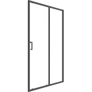 Box doccia scorrevole baliv DUK-120.91T, 120x195 cm, nero, vetro trasparente. Porta scorrevole per doccia.