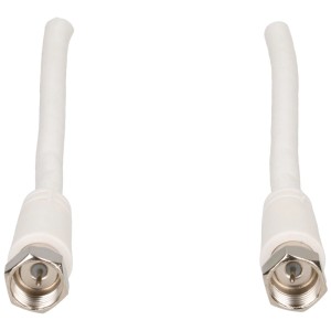 Cavo di collegamento satellitare Schwaiger bianco, 5 m, per audio e video.