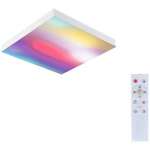 Pannello LED dimmerabile Paulmann Velora Rainbow, bianco, con telecomando per plafoniere.