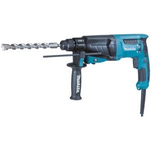 Marteau perforateur Makita HR2630J : Marteau combiné pour percer, perforer et buriner.