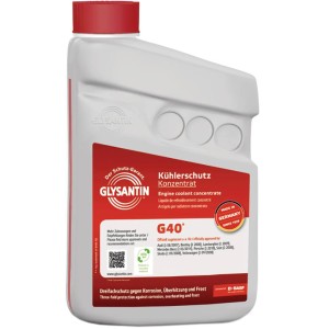 Glysantin G40 liquide de refroidissement concentré, bouteille 1 litre, rose. Antigel pour radiateurs.