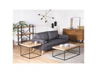 Beliani Table d'appoint Delano MDF métal Marron (HxlxP) 50 x 60 x 60 cm