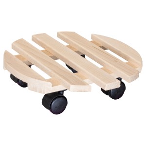 Wagner Paletti GH 0318 sottovaso a rotelle in legno per piante fino a 100 kg.