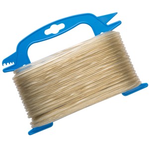 Filo per bucato Conacord, rivestito in acciaio, trasparente, 20 m, su bobina blu.