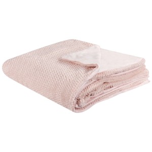 Coperta Beliani Bjas, rosa pastello, 200x220 cm. Morbida coperta per momenti accoglienti.