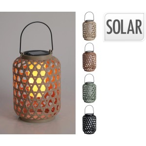 Lanterna solare in polipropilene, 21,5 cm, disponibile in vari colori.