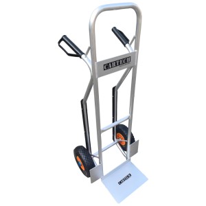 Carrello Cartech in alluminio, portata 200 kg, con pneumatici e pala