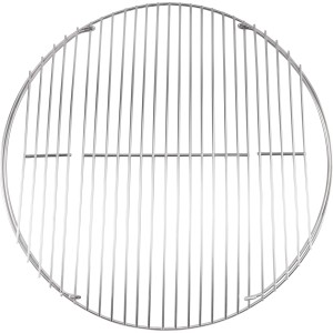 Grille de barbecue ronde en acier inoxydable, diamètre 55 cm, pour barbecues à charbon, à gaz et électriques.