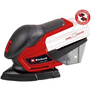 Einhell TE-OS 18/150 Li Ponceuse multifonction sans fil (sans batterie) en rouge et noir. Ponceuse compacte pour coins et surfaces.