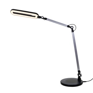 Lampada da scrivania a LED Brilo Swan dimmerabile nera con funzione touch e controllo CCT.