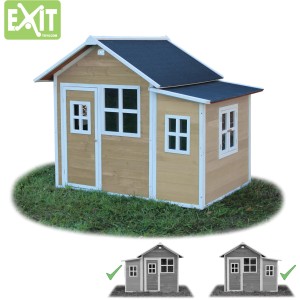 EXIT Loft 150 cabane en bois naturelle avec toit étanche et extension.